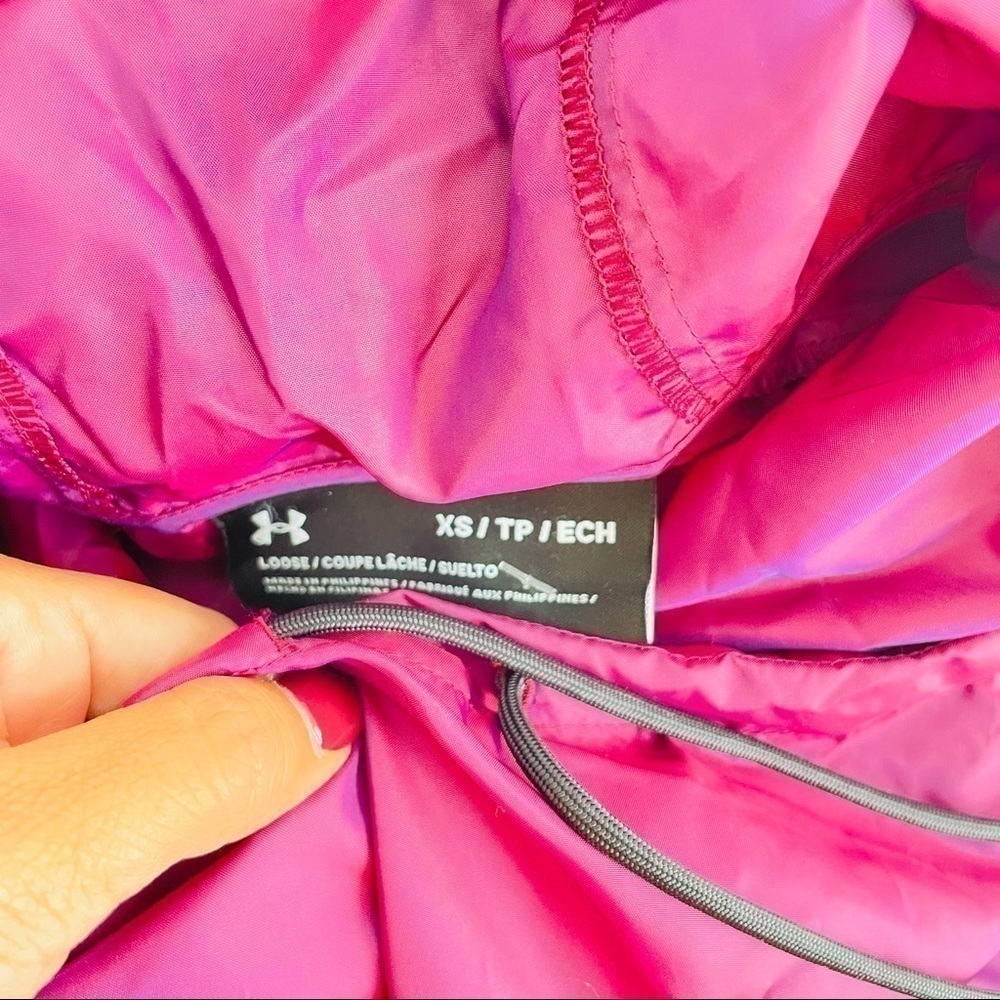 Under Armour Iridescent Pink Windbreaker Jacket XS NWT | Sporty Chic‎ - Picture 6 of 6